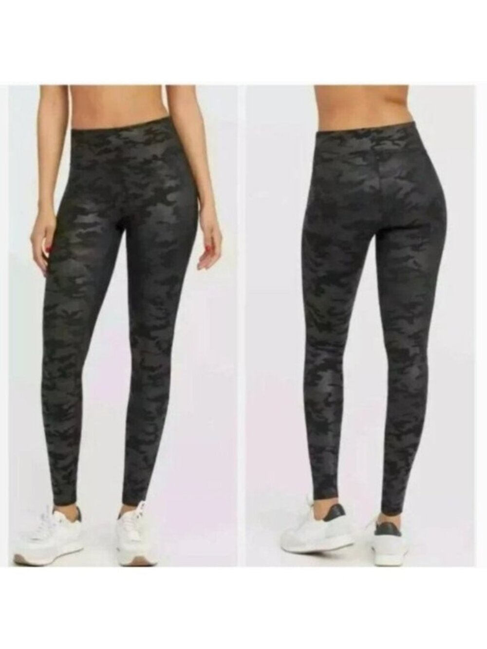 SPANX Faux Leather Camo Legging - M